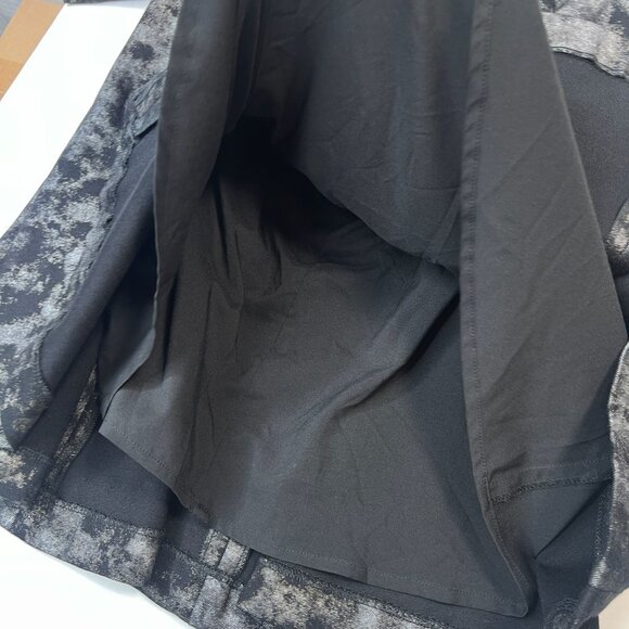 Hunter Bell Metallic Marble Mini Skater Dress Black Silver Gold XS - Picture 11 of 13